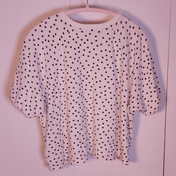 Madewell Waffle Knit Pajama Tee in Tossed Dot Size Medium 100% Cotton Comfy Soft - Picture 6 of 12